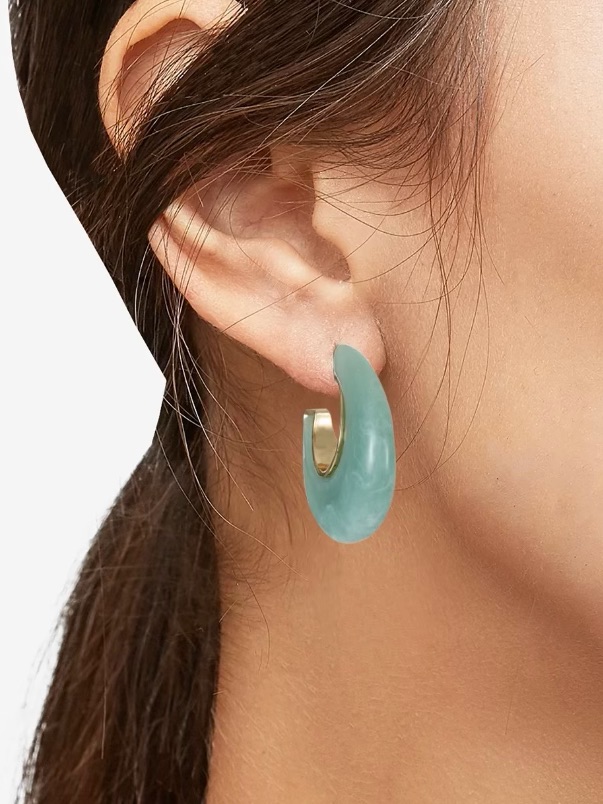 Light Green Hoop Earrings